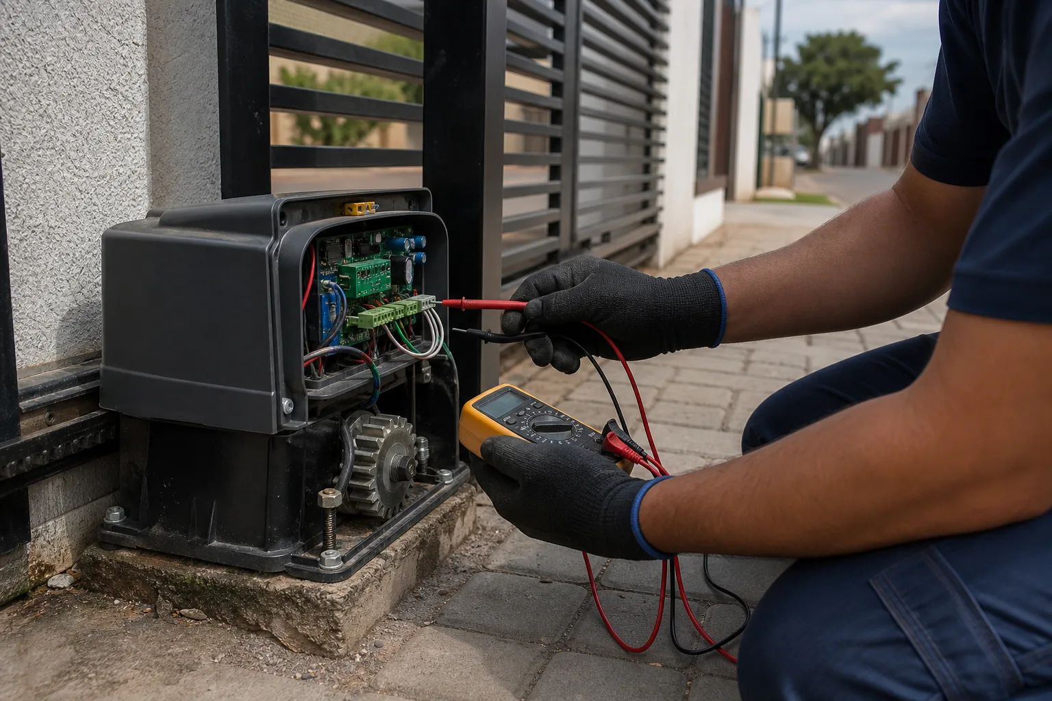 Diagnóstico de falha intermitente no motor de portão